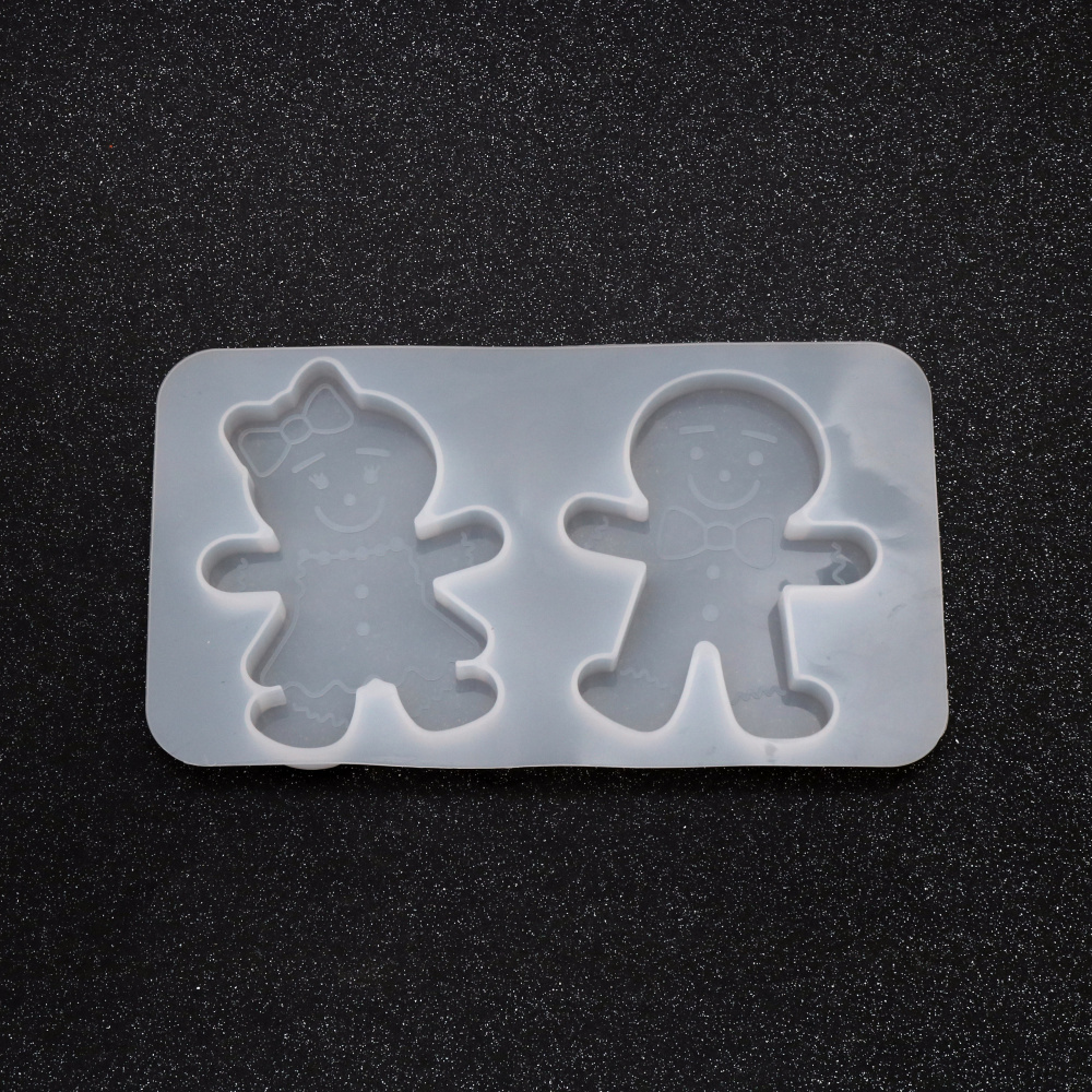 Silicone Mold, Template, 192x110x12 mm, Boy and Girl