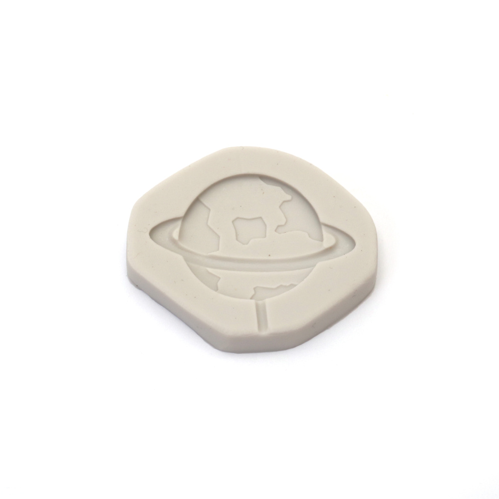 Silicone Mold, 66x57x8 mm, Saturn Shape