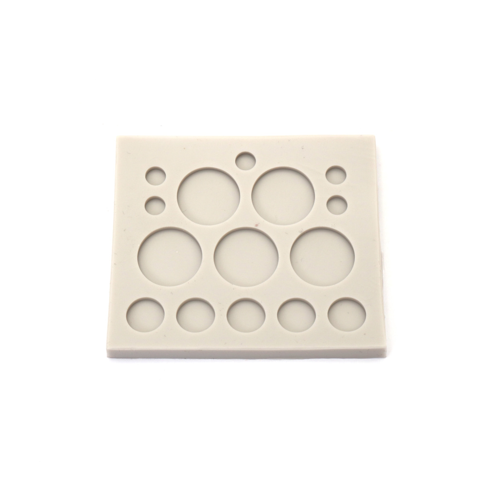 Silicone Mold, 84x96x8 mm, Circles Shape