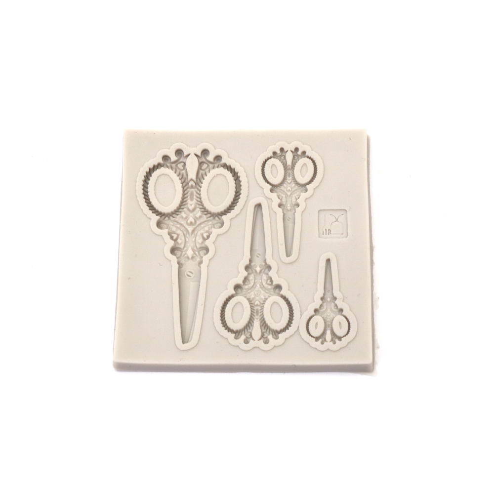 Silicone Mold, 76x5 mm, Scissors Shape