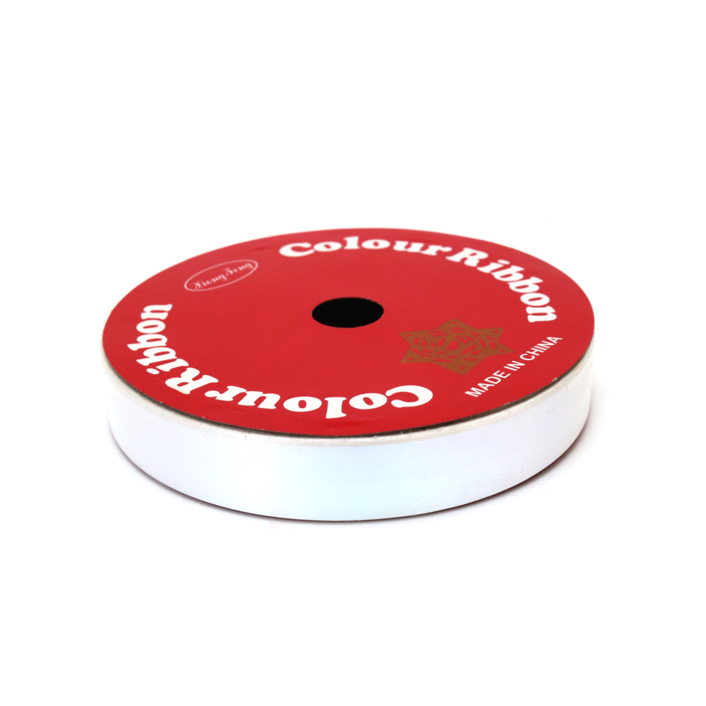 Panglică pentru flori și ambalaje 16 mm culoare alb curcubeu ~9 metri