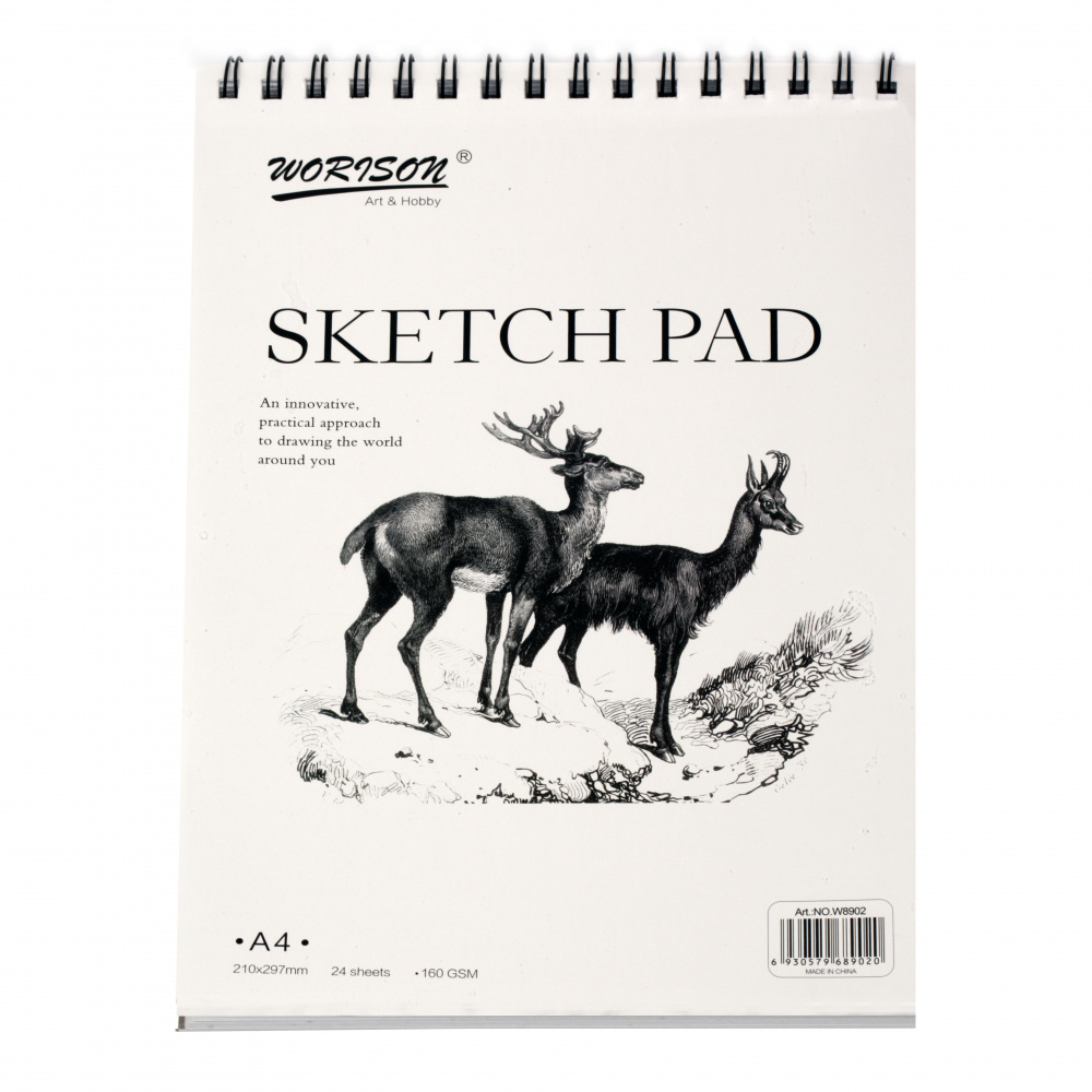 A4 Sketch Pad 160gsm 24Sheets Quality Artist Drawing Paper Sketching Book