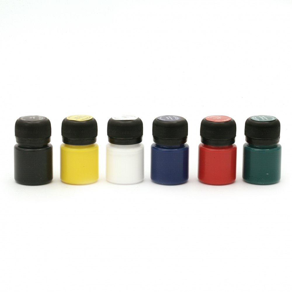 Ακρυλικό χρώμα DECOLA σε παλέτα 6 χρωμάτων x 20 ml με γυαλάδα