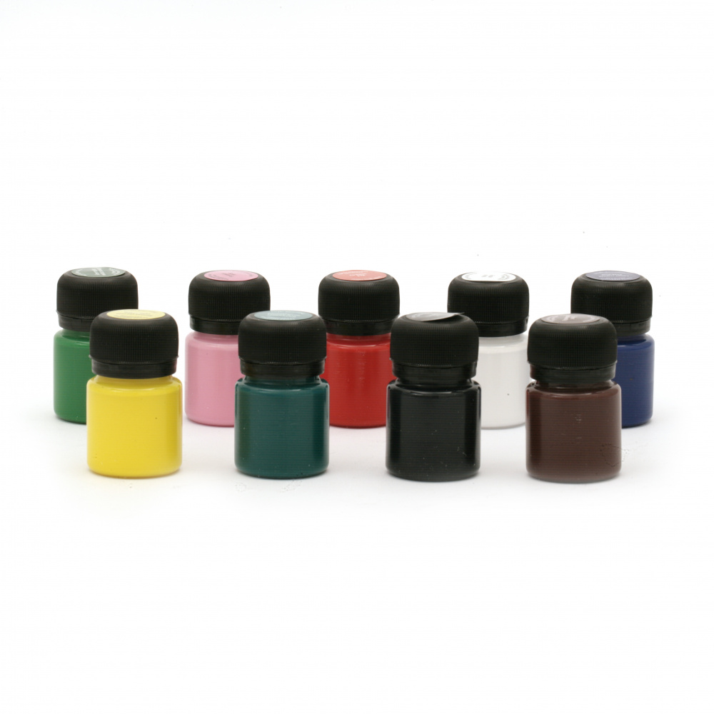 Ακρυλικό χρώμα DECOLA σε παλέτα 9 χρωμάτων x 20 ml γυαλάδα