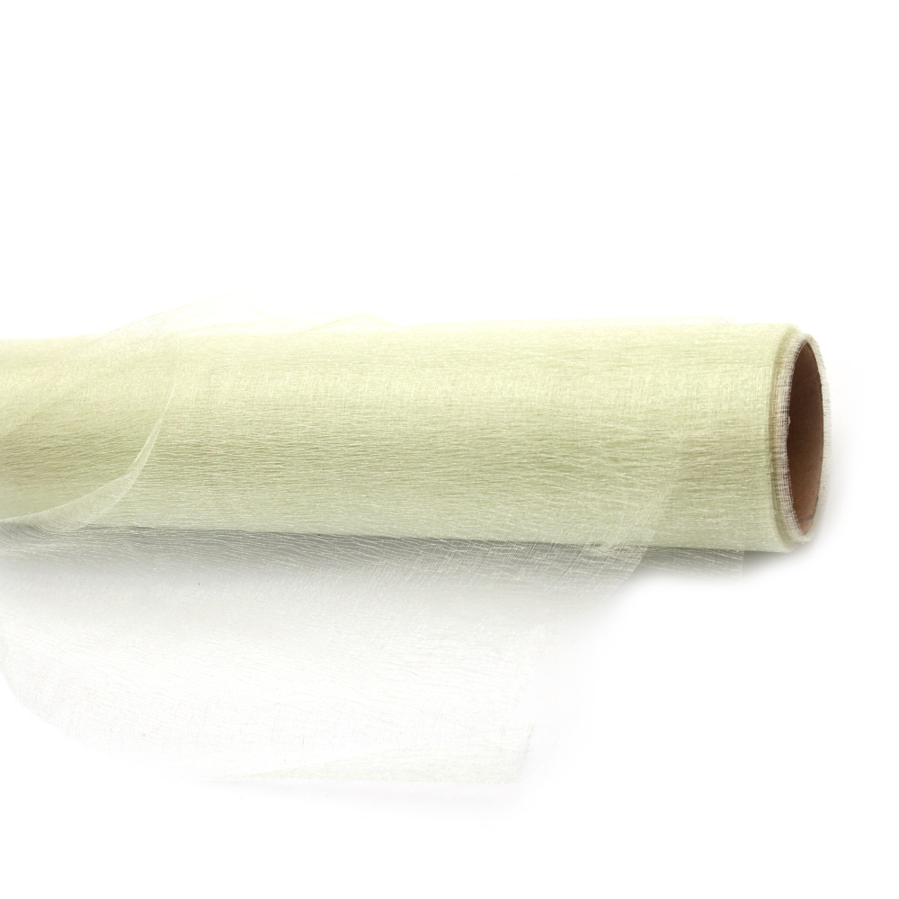 Organza Roll Fabric, 48x450 cm, Color Pale Green