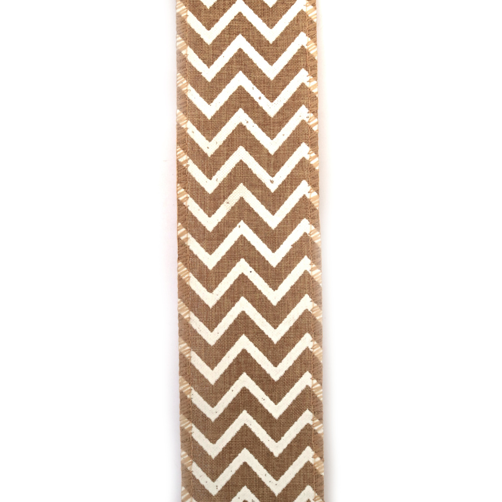 Bedrucktes Juteband, 60 mm, ca. 6 m