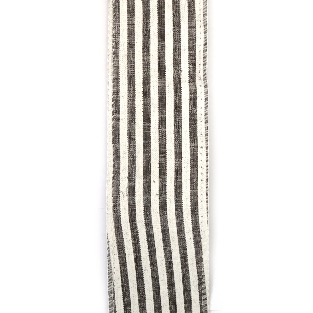 Gestreiftes Juteband, 60 mm x ca. 6 m