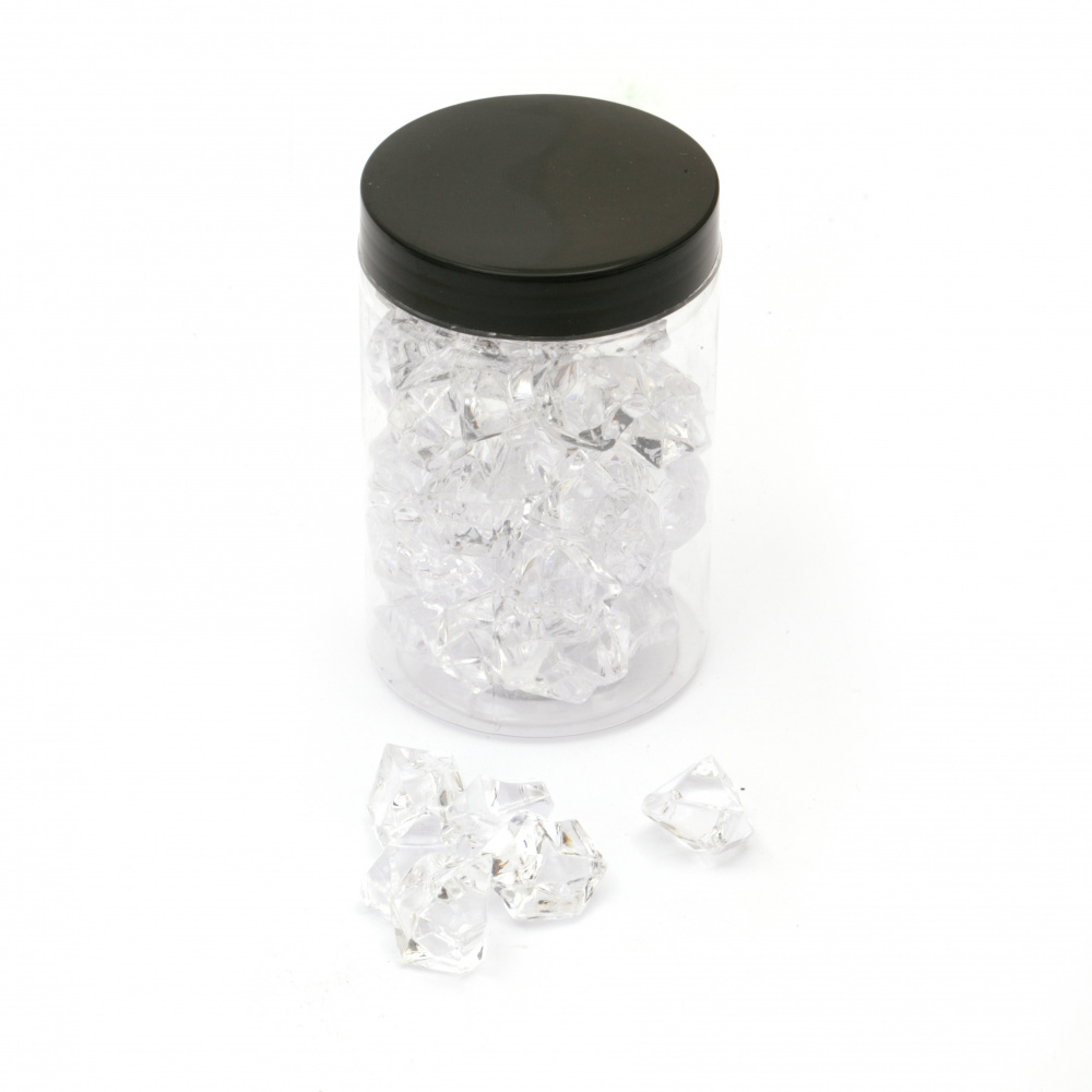 Elemente pentru decorarea cristalelor acrilice 25x18 mm transparente ~ 145 grame ~ 57 bucăți