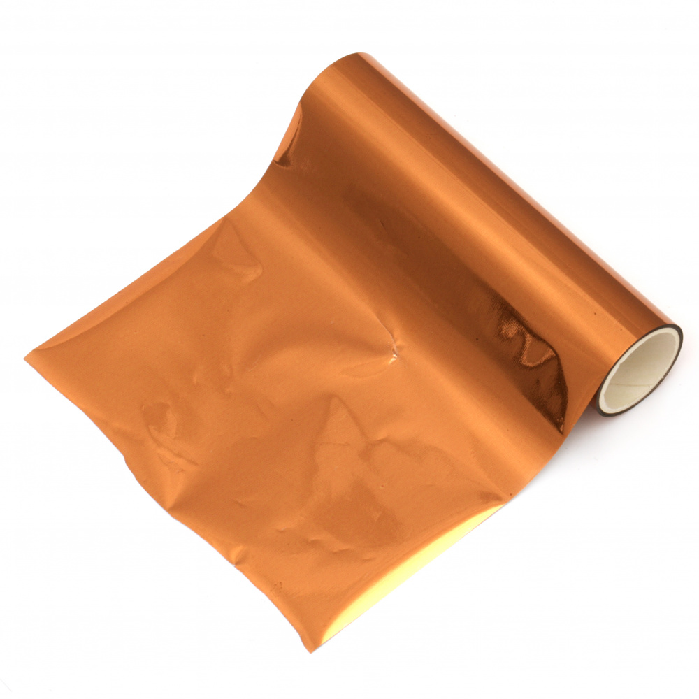 Декоративно фолио цвят мед 125 мм за топъл печат огледално покритие Hot Foil -5 метра