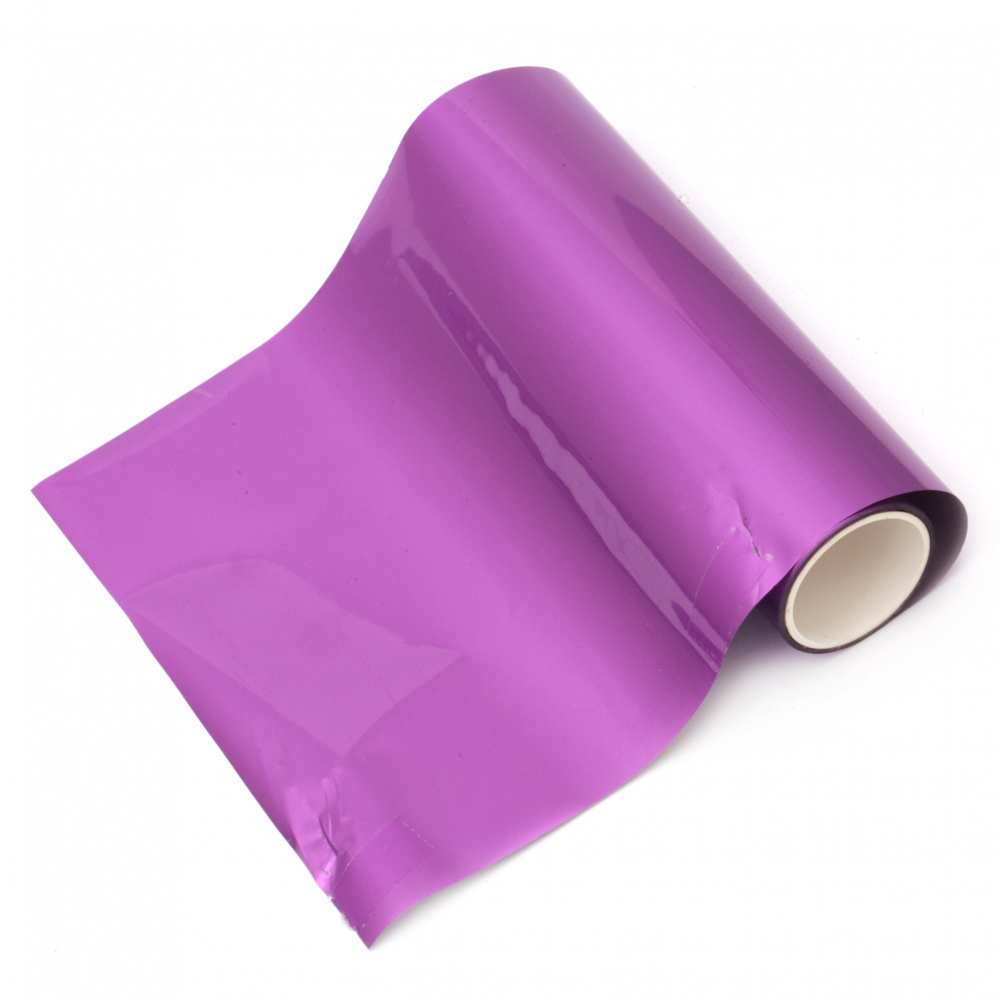 Декоративно фолио цвят лилав 125 мм за топъл печат огледално покритие Hot Foil -5 метра
