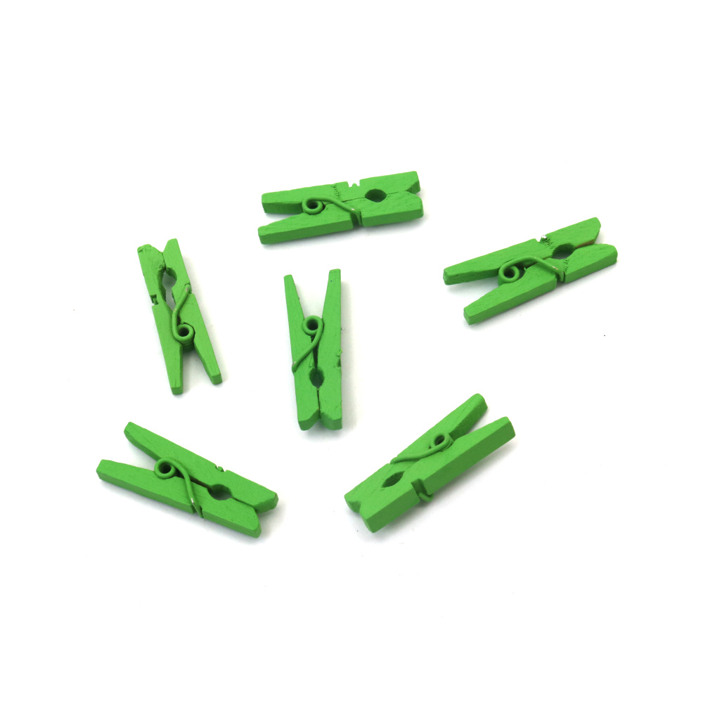 Mini cleme din lemn verde crud 4x25 mm – pachet 30 bucăți – perfecte pentru crafturi creative, panouri foto și decorarea cadourilor
