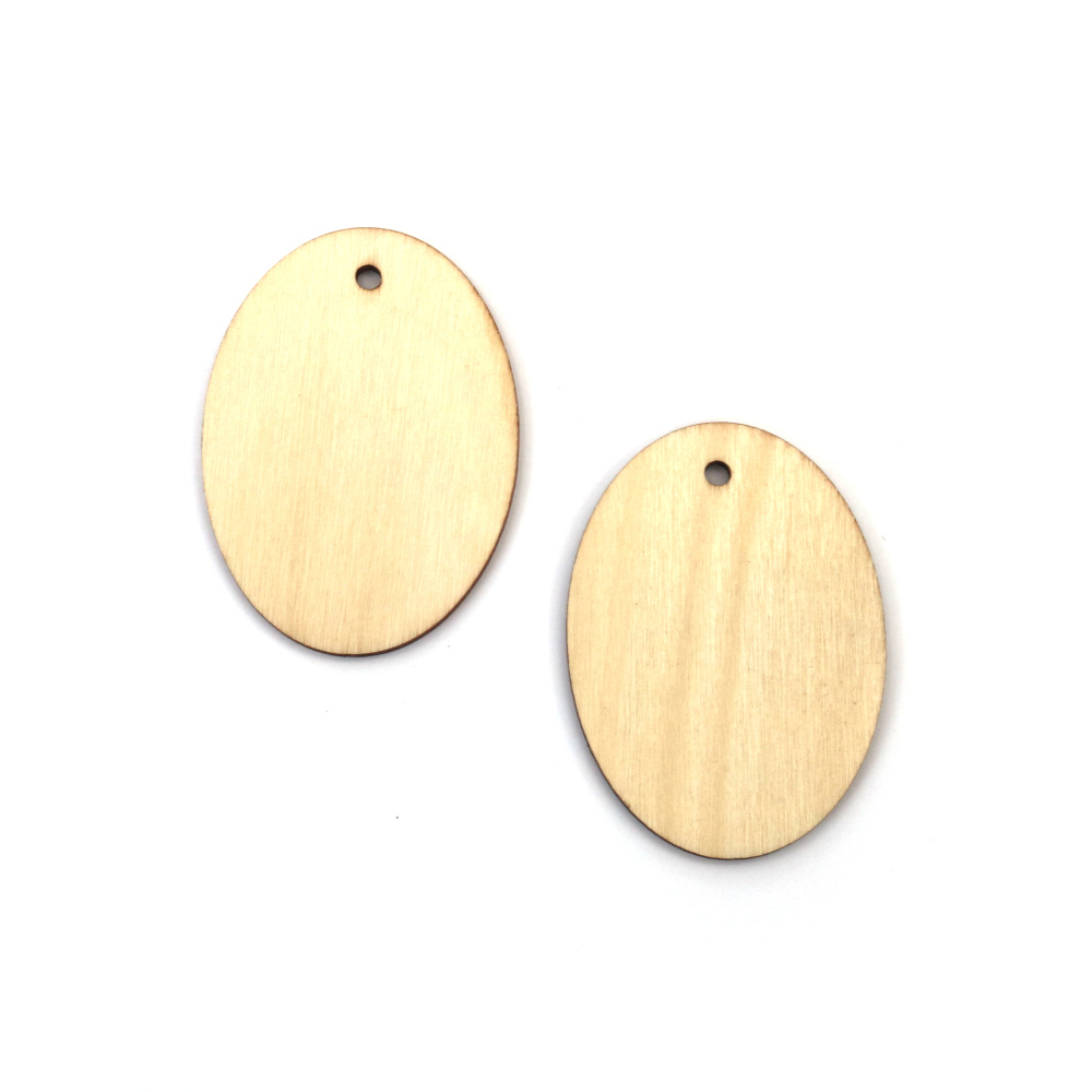 Pandantive Ovale din Lemn Natural – 50x3 mm (Set de 8) – Perfecte pentru Bijuterii Handmade, Hobby Creativ și Proiecte Decorative DIY