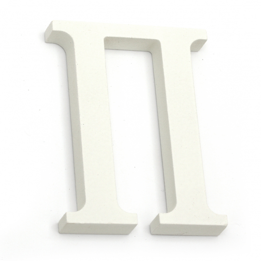 Letter wood "P" 110x83x12 mm - white,Scrapbooking Gifts Decoration