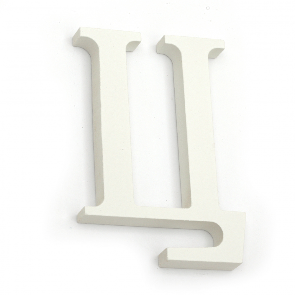 Letter wood "C" 110x77x12 mm - white