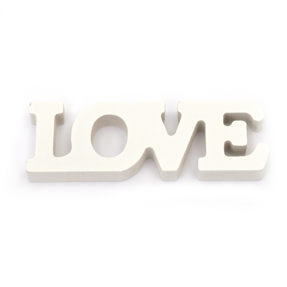 Ξύλινη επιγραφή "LOVE" 39,5x120x12,5 mm λευκό