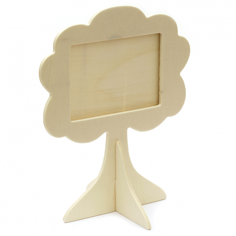Unfinished Wooden photo frame 205x170 mm white tree
