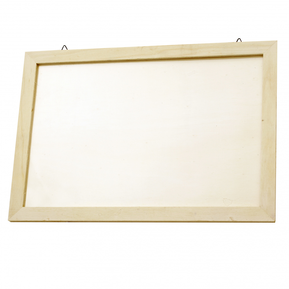 Unfinished Wooden photo frame 390x267x10 mm for suspension