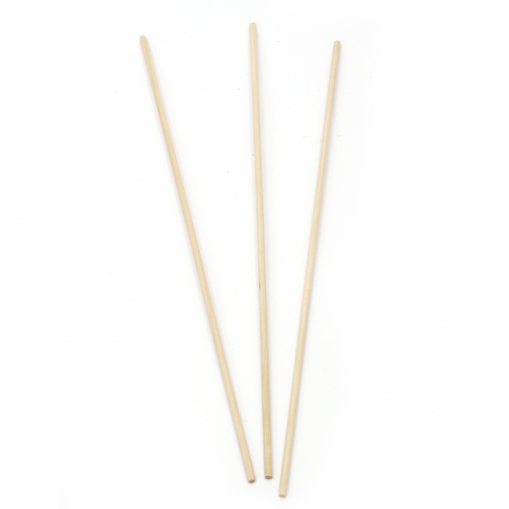Wooden sticks for modeling toy making, handmade pencil holders 300x3.8 mm - 10 pieces