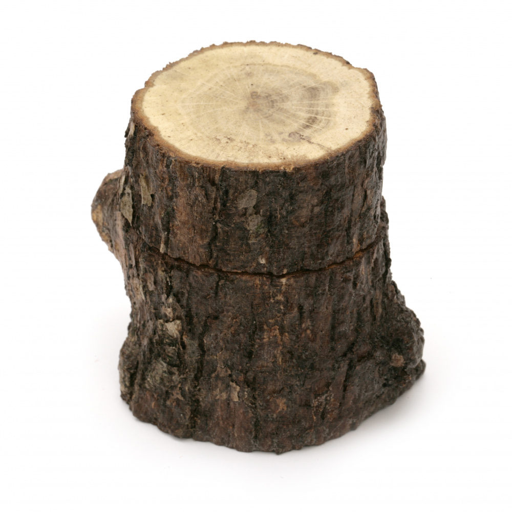  кутийка натурално дърво пънче 70~80x55~70 мм
