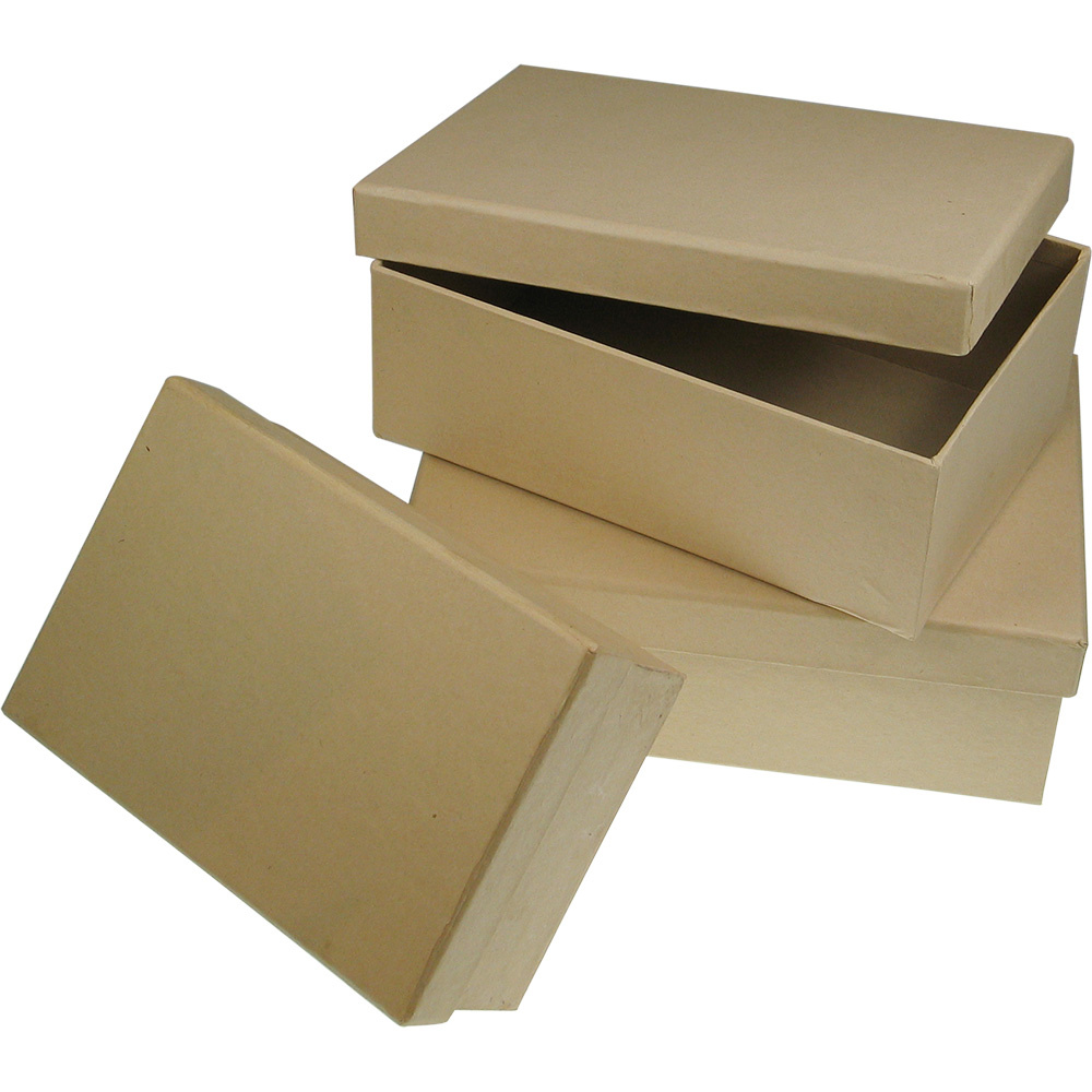 Cutie carton dreptunghiulara 175x120x60 mm MEYCO maro -1 bucata