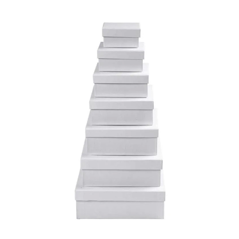 Кутия картон квадратна 9x9x4.5 см CREATIV цвят бял -1 брой