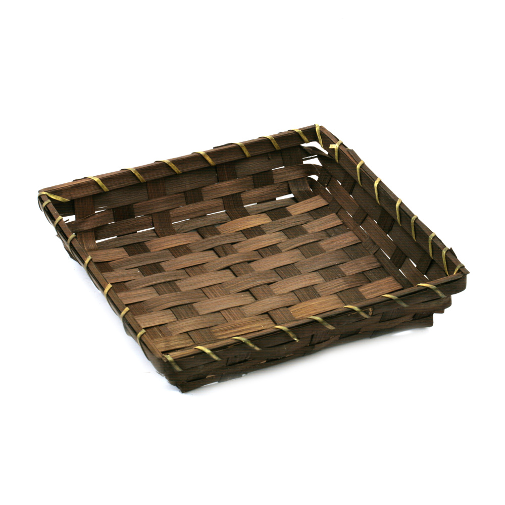 Basket, 220x220x45 mm, Brown Color