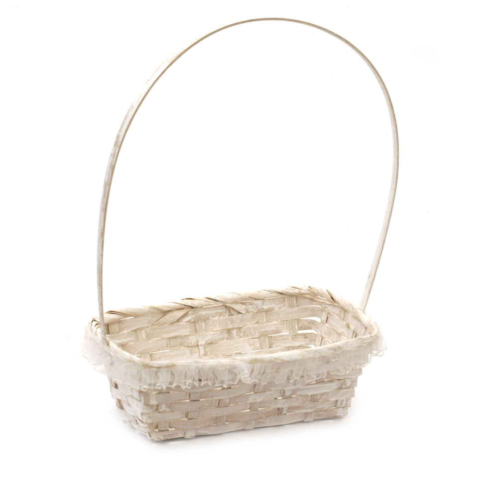 Cos varuit cu organza 200x140x325 mm culoare alb