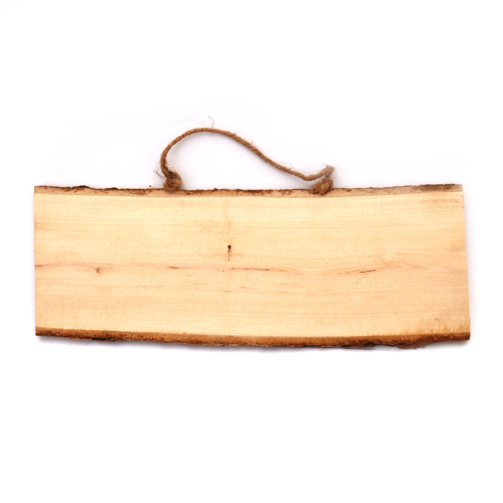 Πινακίδα ξύλινη 300~370x100~130 mm με σχοινί 