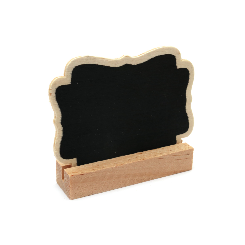Wooden Mini Blackboard Sign with Stand, Size: 80x60 mm, Chalkboard Label for Messages & Reminding Notes, Table Number for Parties, and more