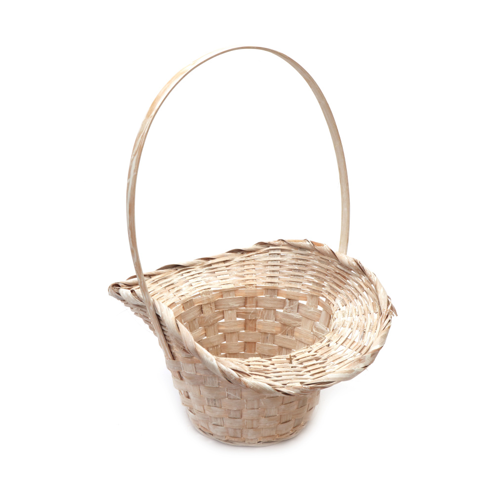 Woven Basket, 210x110x350 mm, Whitewash