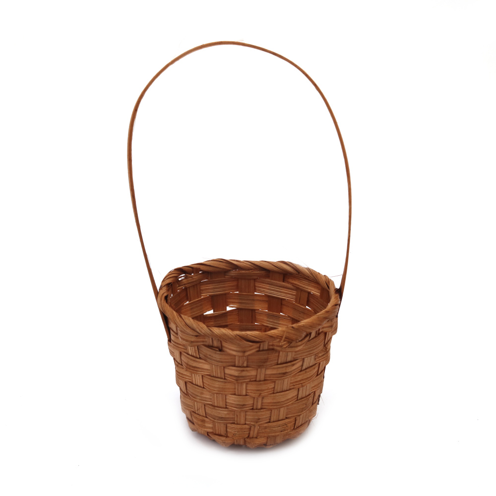 Woven Basket 80x60x170 mm Brown