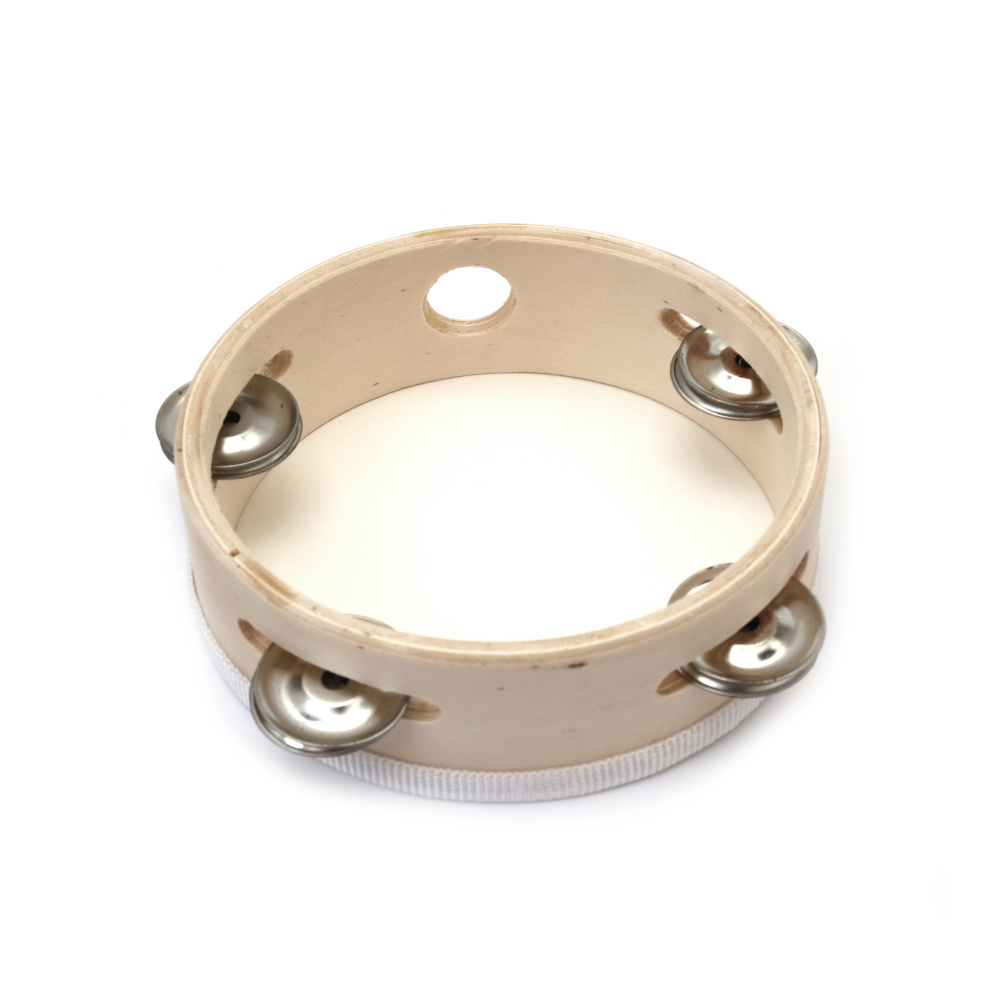 Tamburină din lemn cu tambur 145x45 mm