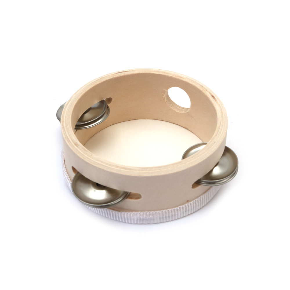Tamburină din lemn cu tambur 100x40 mm