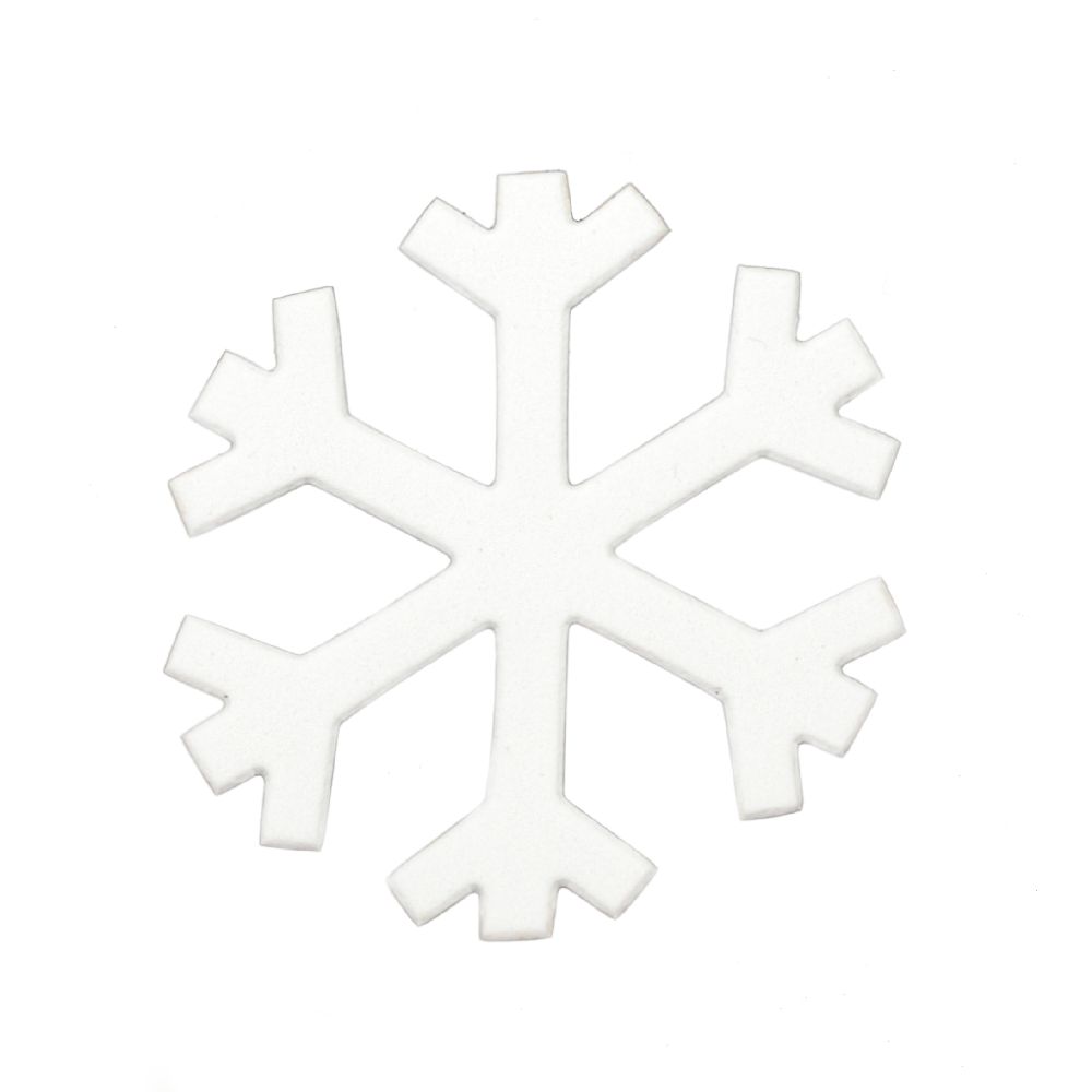 Fulgii de zăpadă din spumă 71 x 2 mm – set 10 buc., perfecți pentru hobby & craft de iarnă, decorațiuni de sărbători și proiecte DIY festive