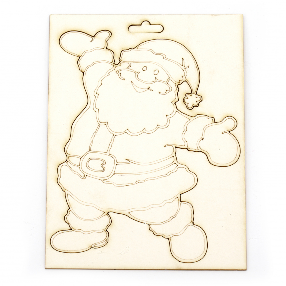 Άγιος Βασίλης από χαρτόνι chipboard, 150x100 mm