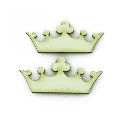 Crown of chipboard, decorative element 22x50x1 mm - 2 pieces