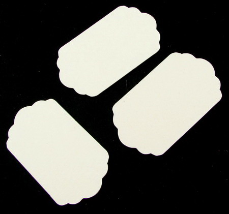 Scrapbook Tags made of Chipboard / 65x38 mm - 5 pieces