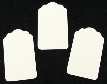 Chipboard Blank Tags for Scrapbooking / 64x38 mm - 5 pieces