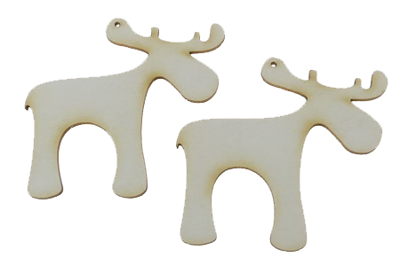 Deer made of chipboard for various of decoration 50x50x1 mm - 2 pieces
