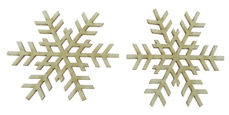 Νιφάδα χιονιού χαρτόνι Chipboard 50x1 mm -2 τεμάχια