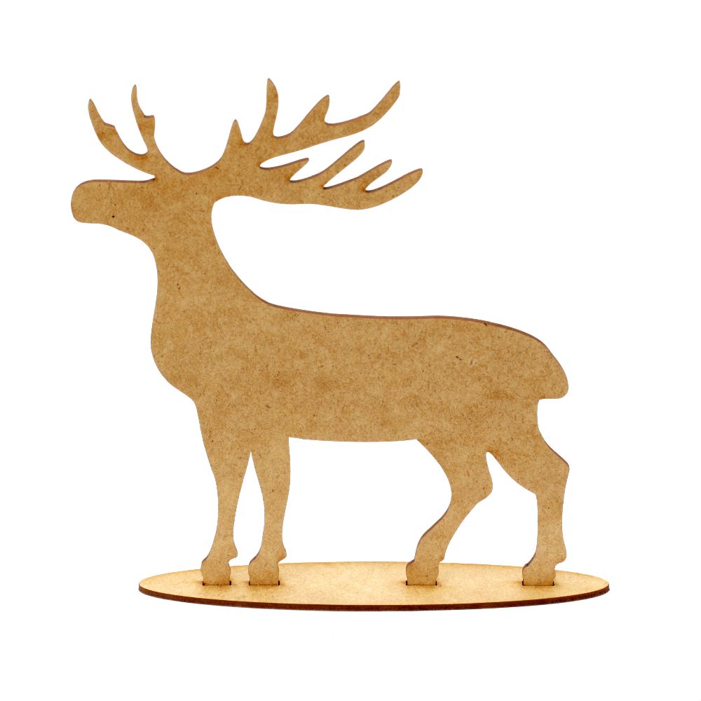 MDF Wooden Element for deer decoration of 2 pieces 200x160x3 mm