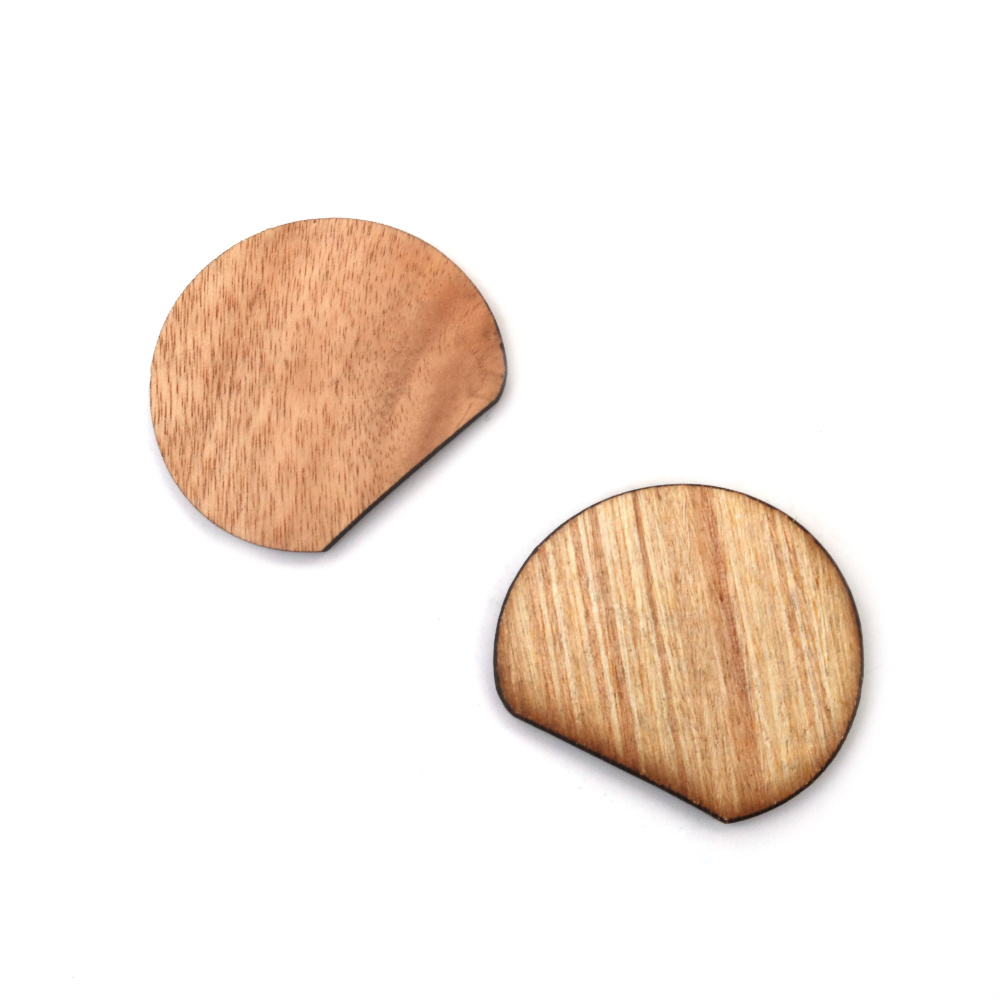 Figurina din lemn pentru decor 42x35x4 mm -10 bucati