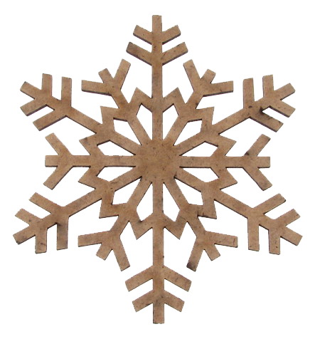 Decorative snowflake in brown color from MDF 100x3 mm