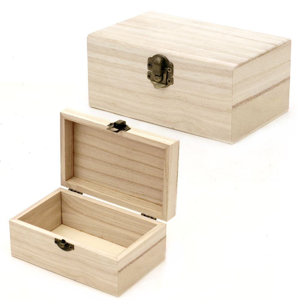 DIY Wooden box 125 x 90 x 65 mm