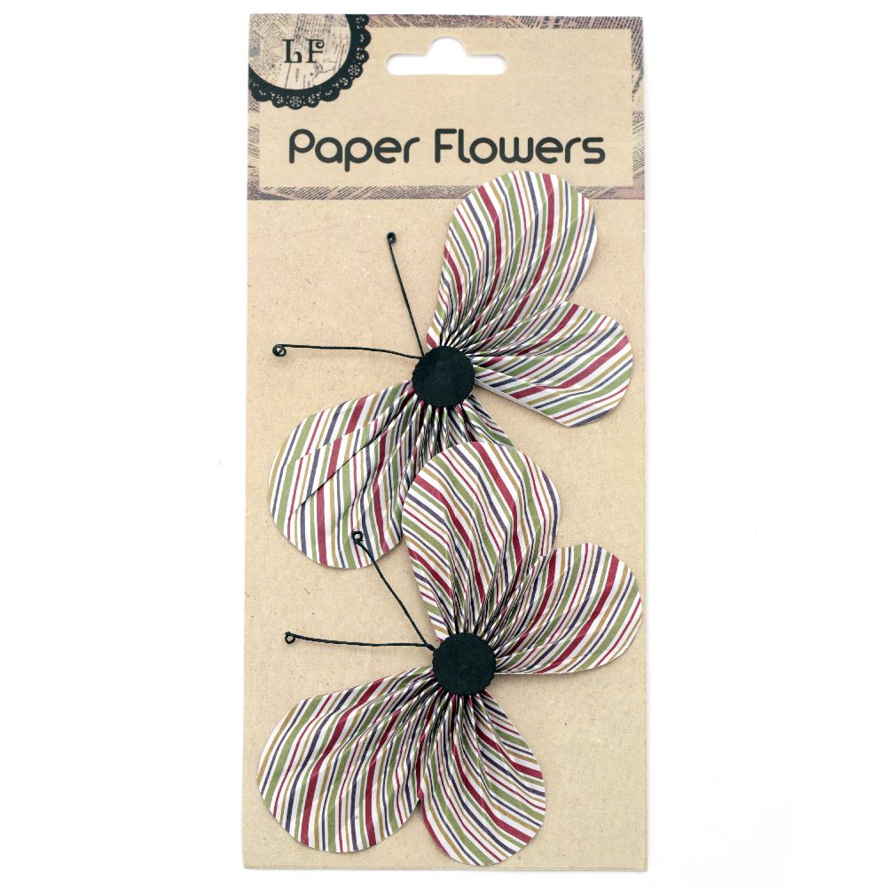 Paper Wire Butterfly, 11.7x6.6mm 2pcs