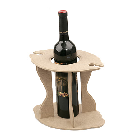 MDF bottle holder and 2 cups