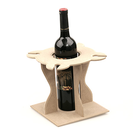 MDF bottle holder and 4 cups