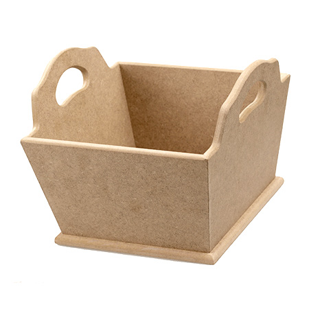 Basket from MDF for decoration 20x20x9.5 cm
