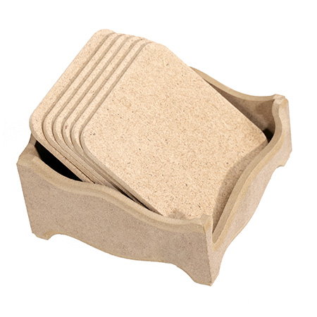MDF set 6 pads 100x4 mm with supply 12x12 cm