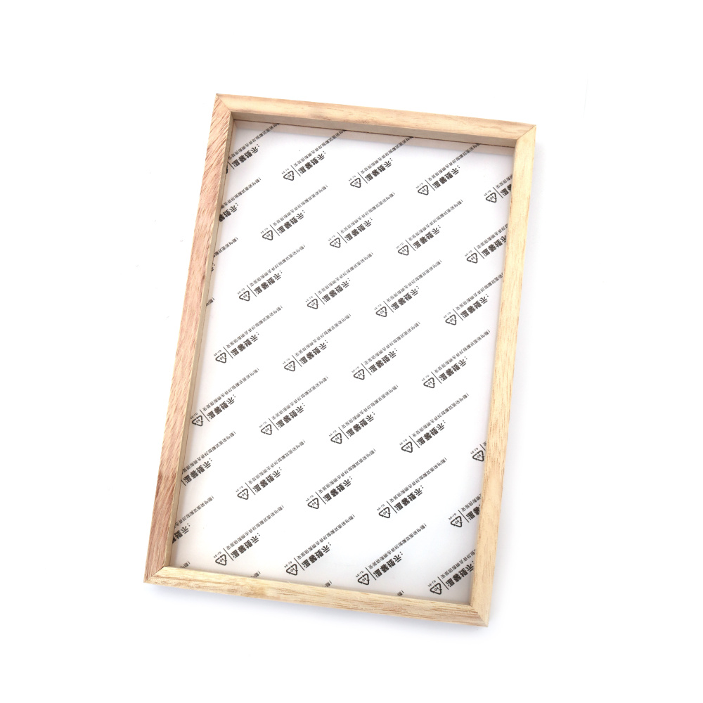 Дървена рамка с акрилно стъкло за рисуване 200x300 мм